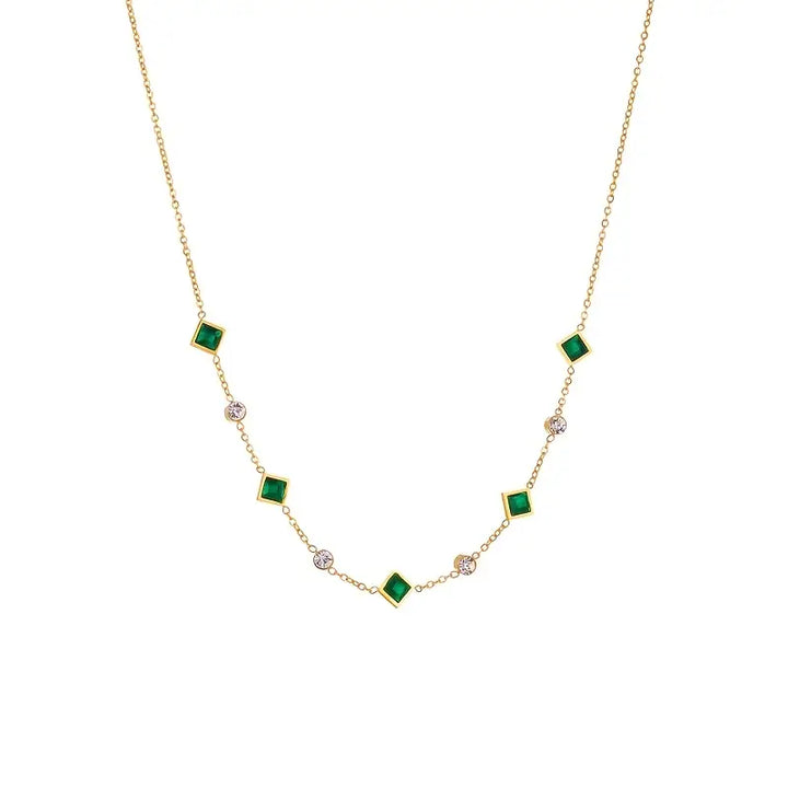 Colar Minimalista Esmeralda do Dia a Dia