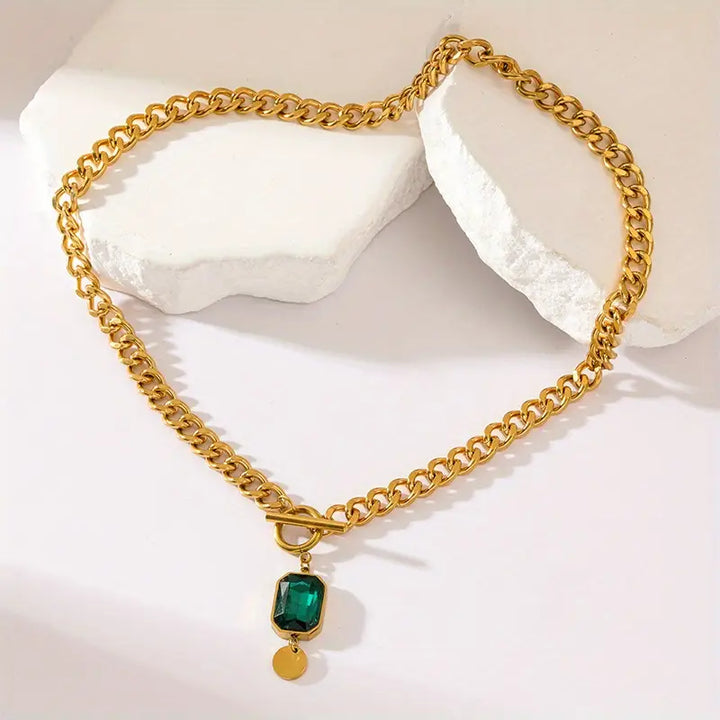 Colar Esmeralda Chunky