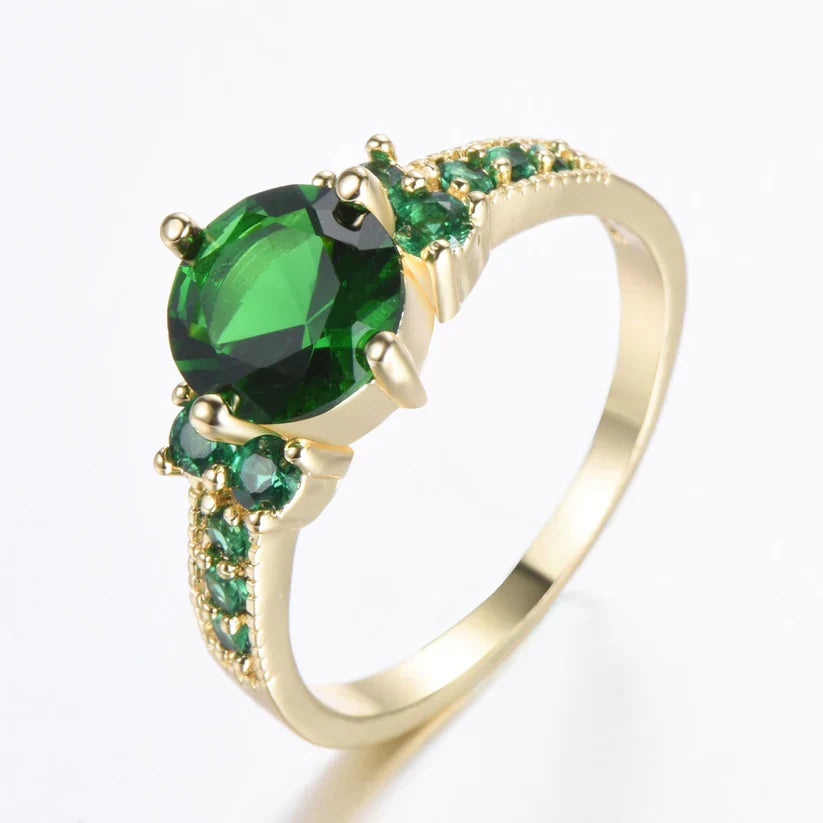 Anel Emerald Forest Statement