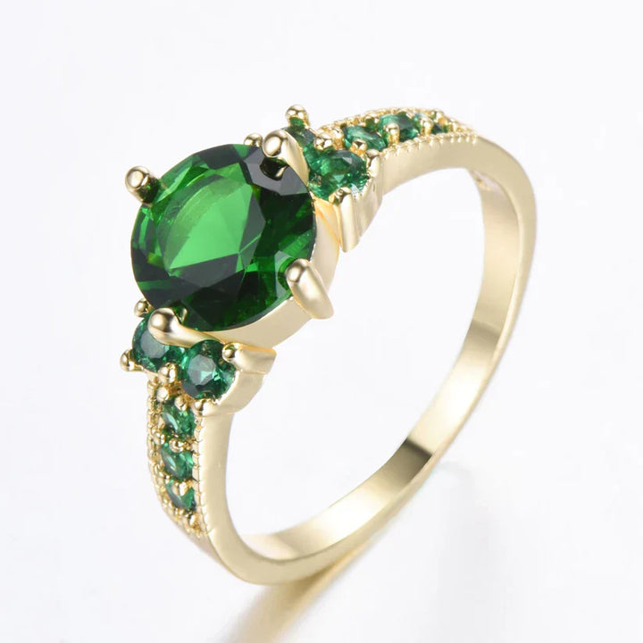 Anel Emerald Forest Statement