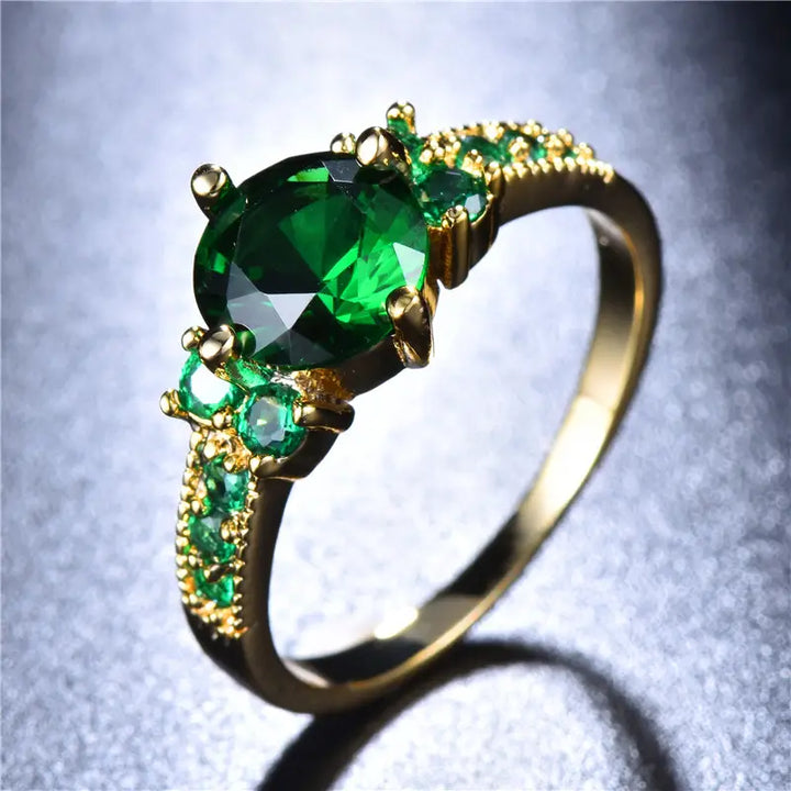 Anel Emerald Forest Statement