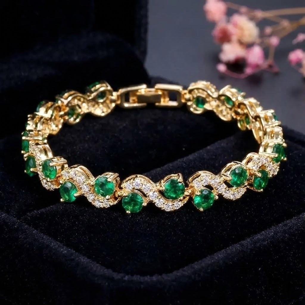 Pulseira da Onda Esmeralda Graciosa