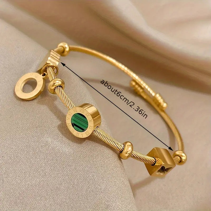 Pulseira Jihan Chunky Esmeralda