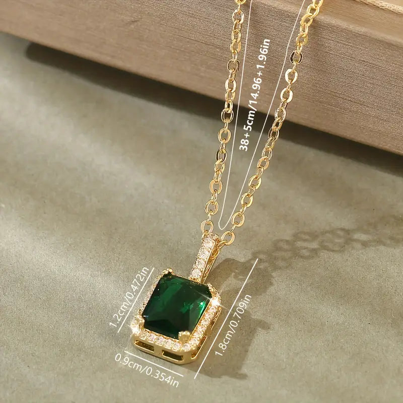 Colar Mae Gold Emerald
