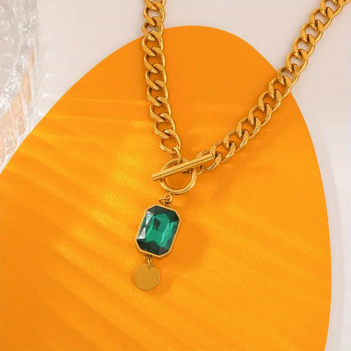 Colar Esmeralda Chunky
