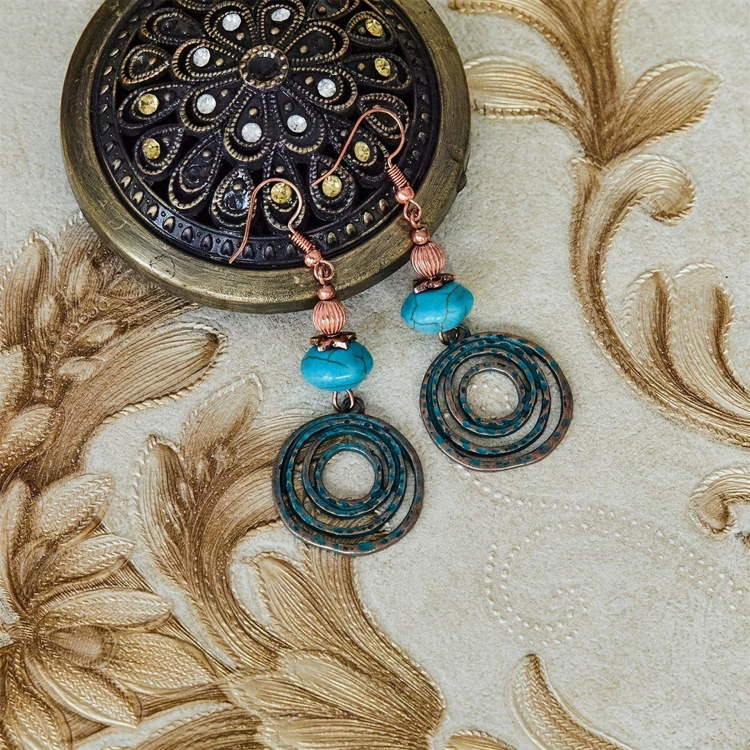Brincos de Cobre Turquesa