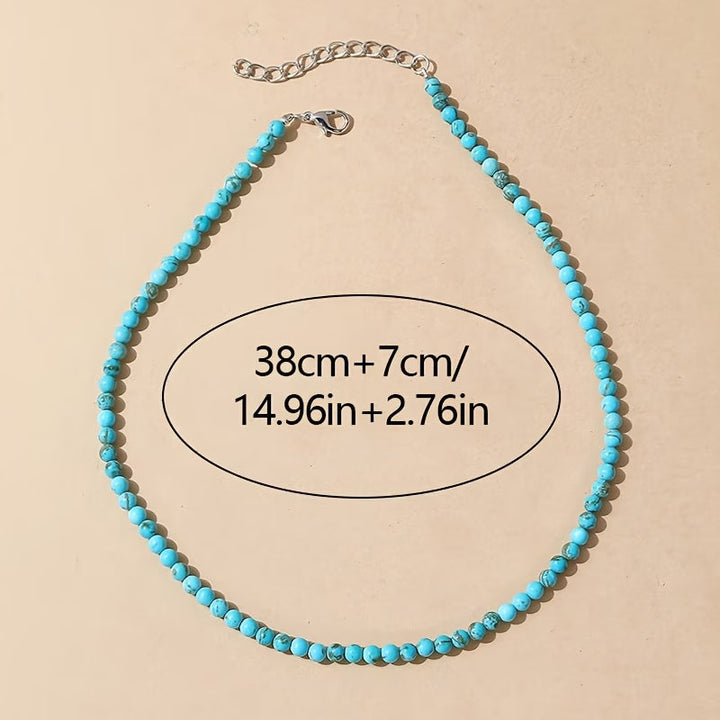 Classic Turquoise Bead Necklace