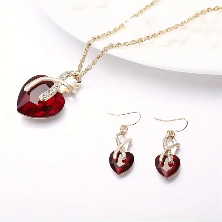 Conjunto de Joias Elegante em Ouro Vermelho