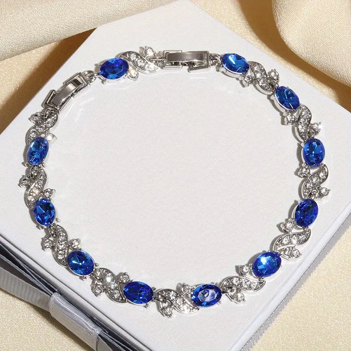 Pulseira Torcida de Safira Cativante