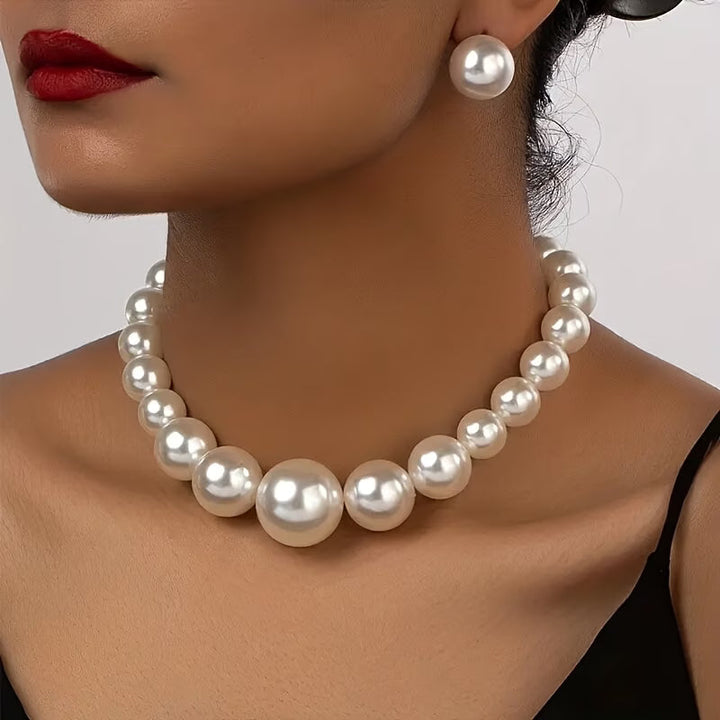Conjunto de Joias Clássico Luxo Pérola