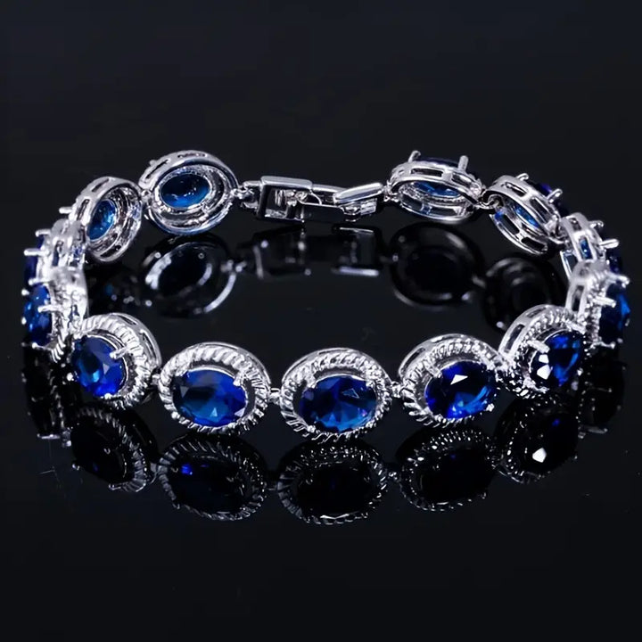 Pulseira Fluida Elegante de Safira