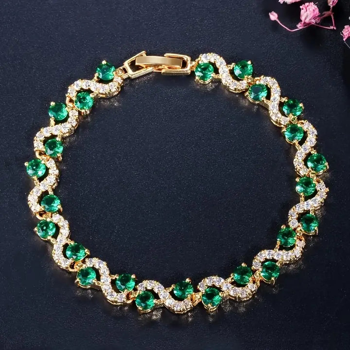 Pulseira da Onda Esmeralda Graciosa