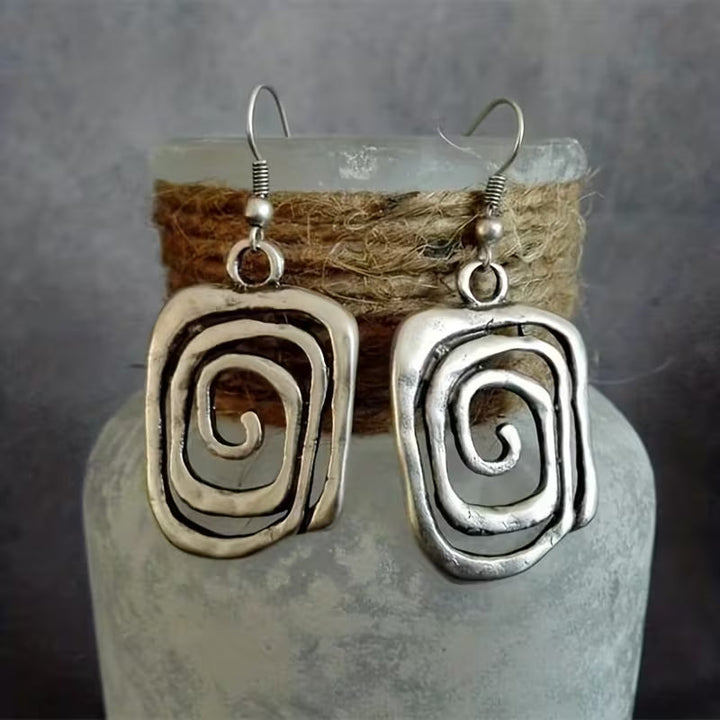 Brincos Abstratos em Espiral