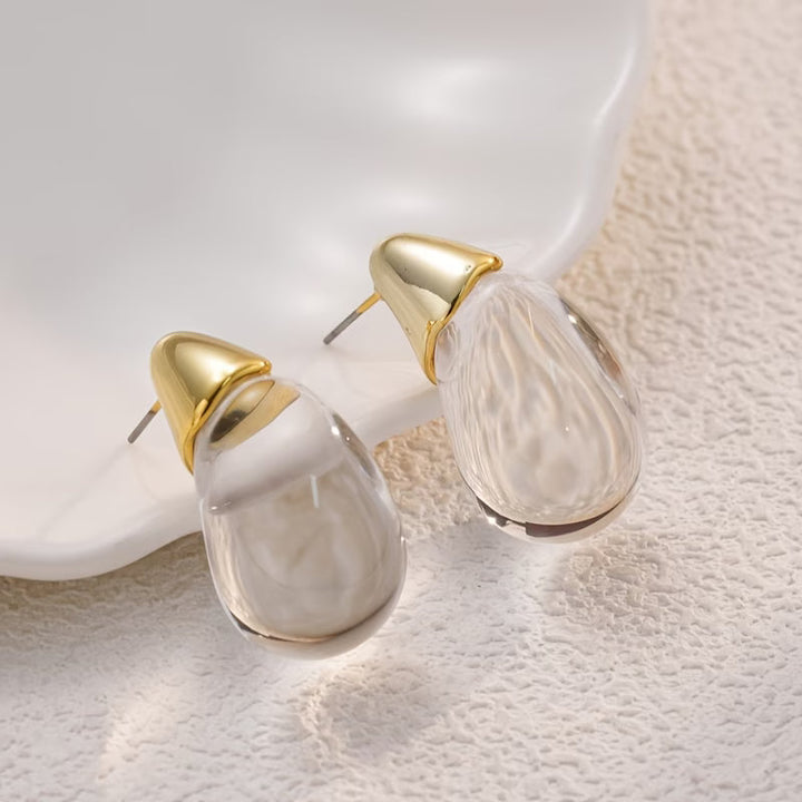 Brincos de Gota Acrílica
