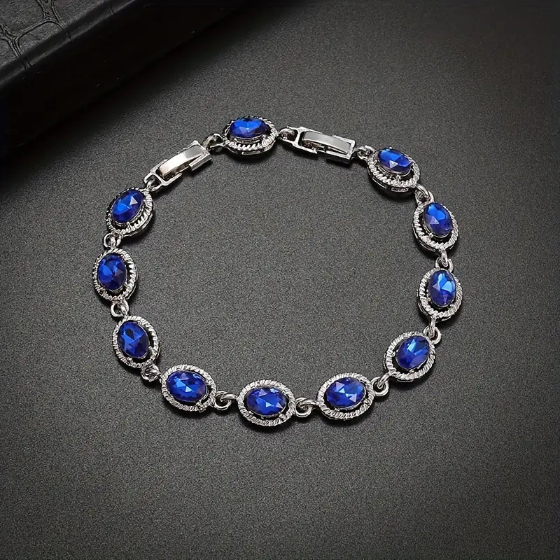 Pulseira Fluida Elegante de Safira