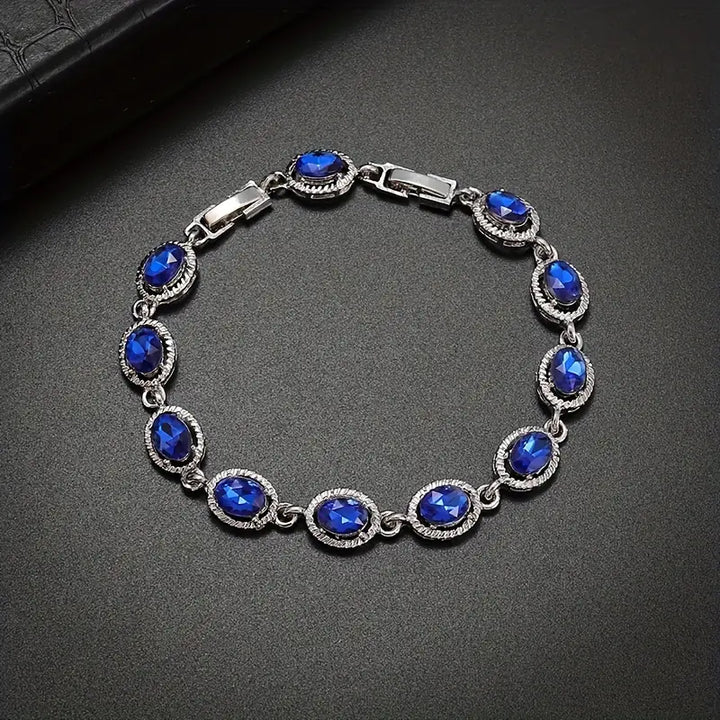 Pulseira Fluida Elegante de Safira