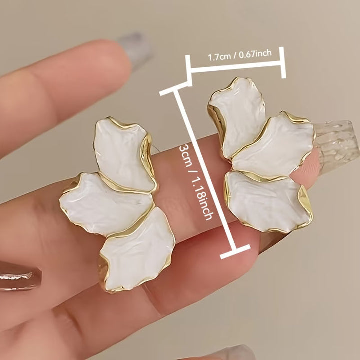Brincos de Pétala de Flor de Pérola