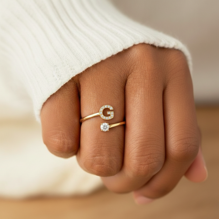 Anel Inicial Personalizado Charmoso