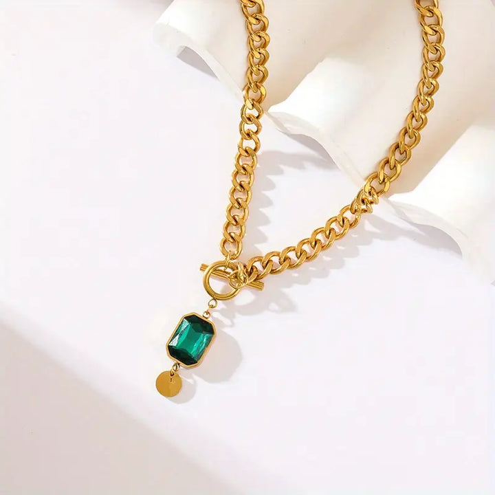 Colar Esmeralda Chunky