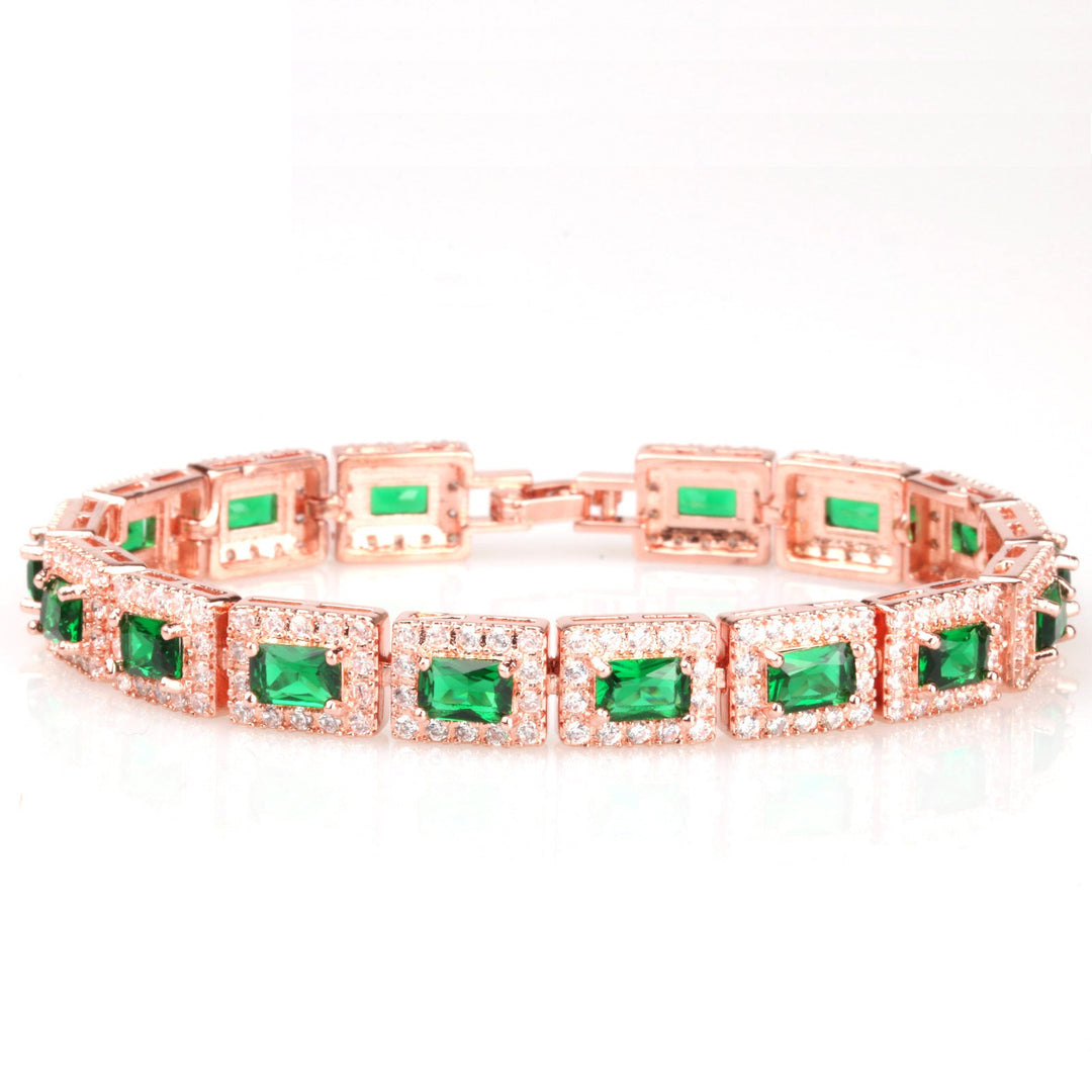 Pulseira Brilho Esmeralda de Pau-Rosa