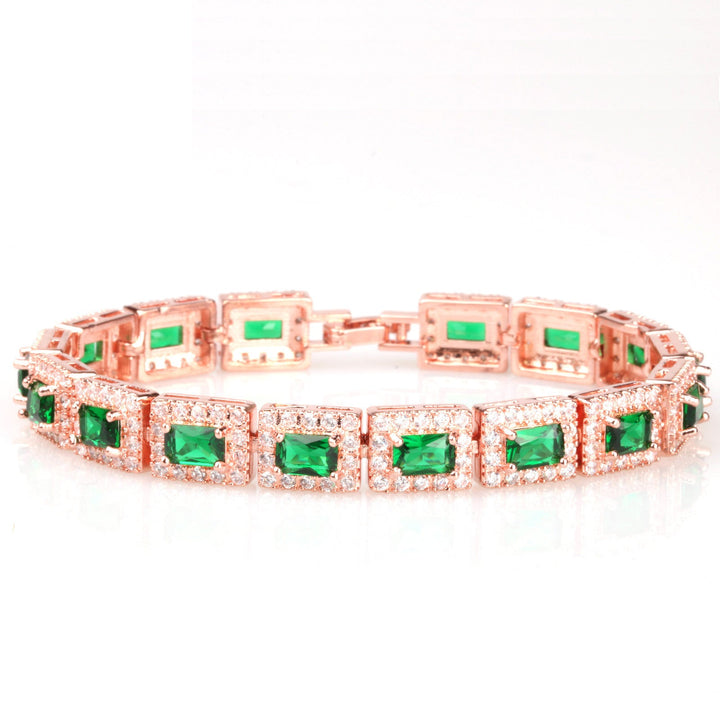Pulseira Brilho Esmeralda de Pau-Rosa