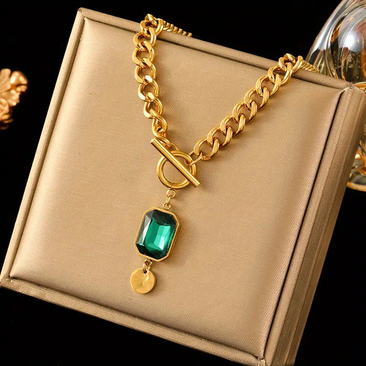 Colar Esmeralda Chunky