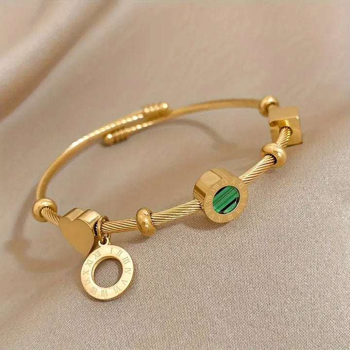 Pulseira Jihan Chunky Esmeralda
