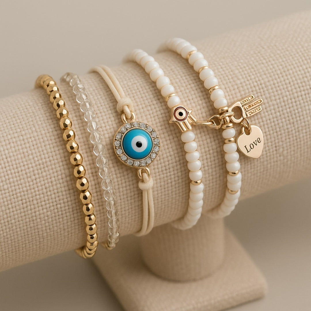 Pacote de Pulseiras Hamsa