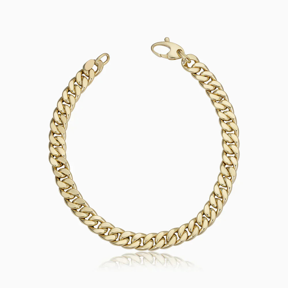 Pulseira Cubana de Ouro Atemporal