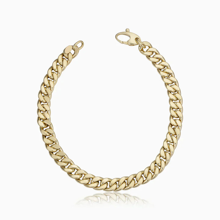 Pulseira Cubana de Ouro Atemporal