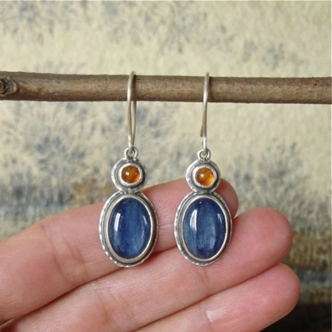 ソラジュール | ヴィンテージ ブルー＆オレンジ ピアス