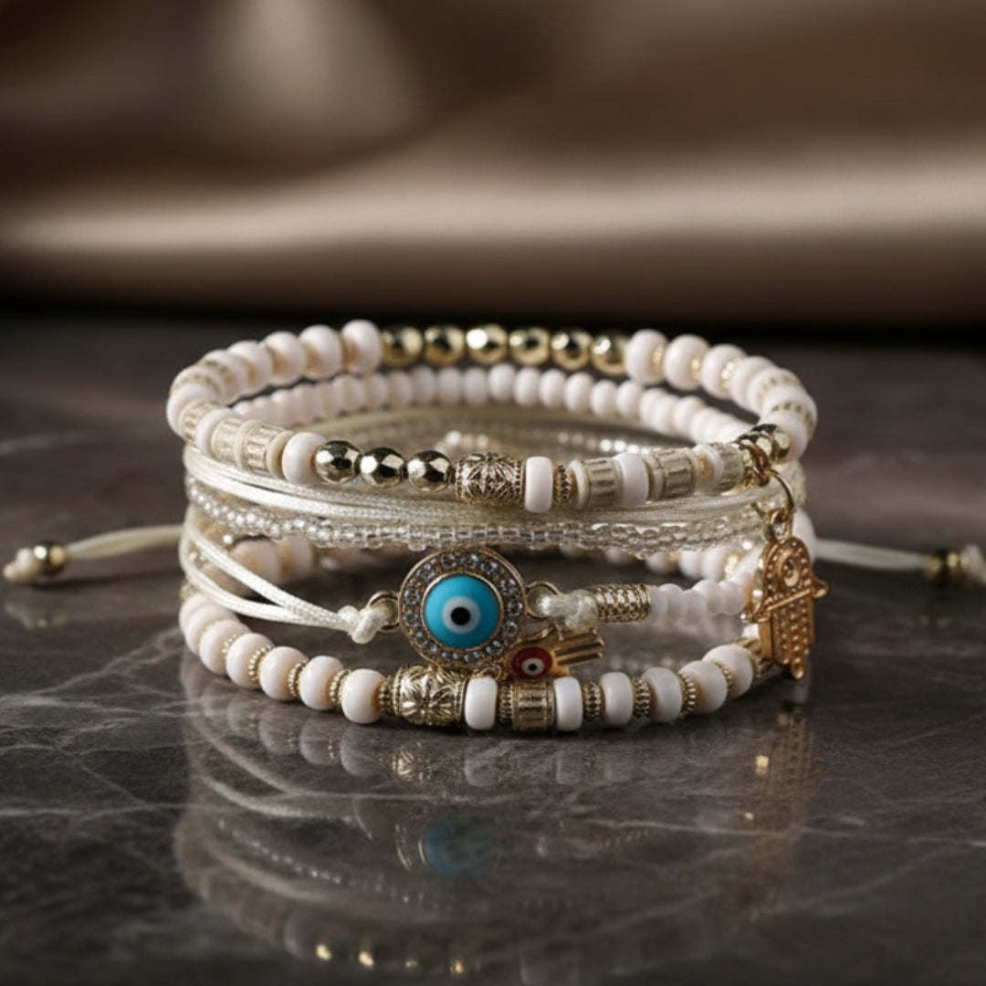 Pacote de Pulseiras Hamsa