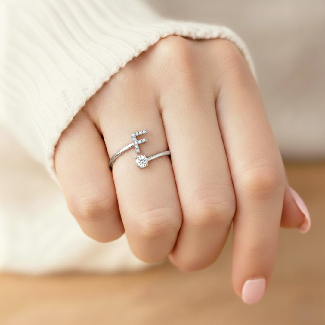Anel Inicial Personalizado Charmoso