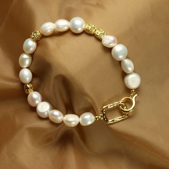 Pulseira de Pérolas Barrocas de Água Doce