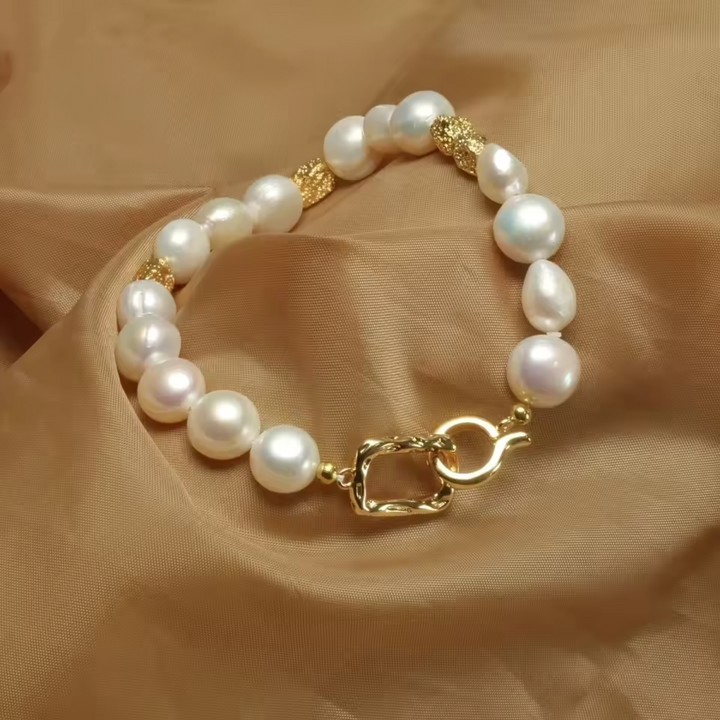 Pulseira de Pérolas Barrocas de Água Doce