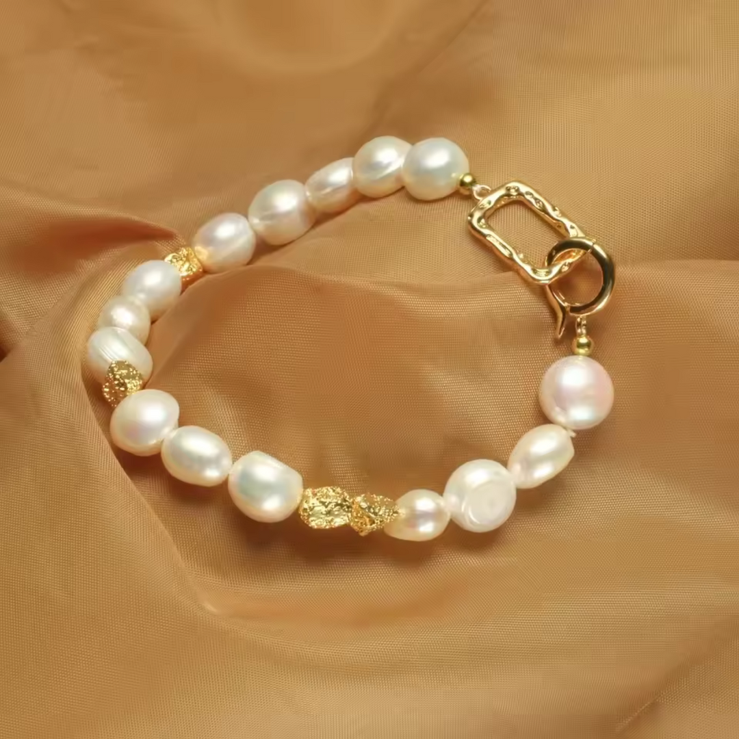 Pulseira de Pérolas Barrocas de Água Doce
