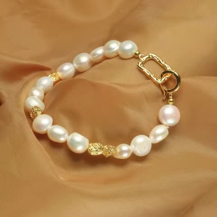 Pulseira de Pérolas Barrocas de Água Doce