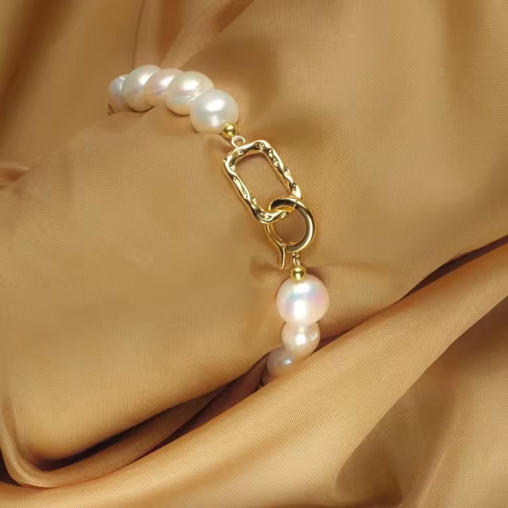 Pulseira de Pérolas Barrocas de Água Doce