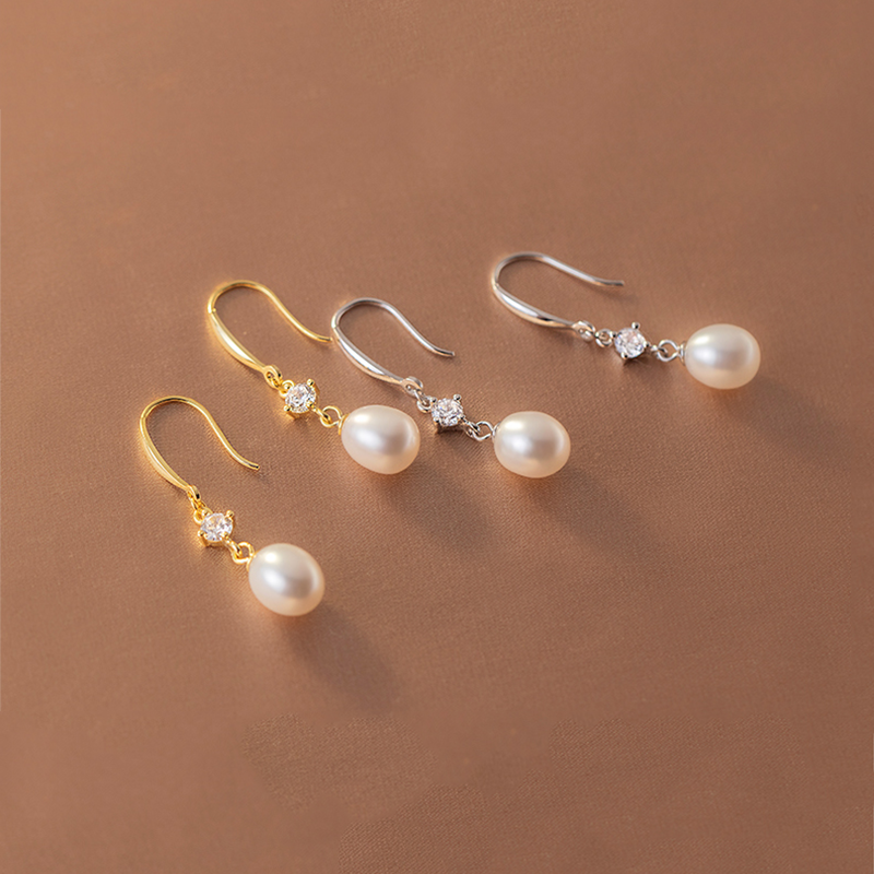 Brincos Elegantes de Pérola Barroca