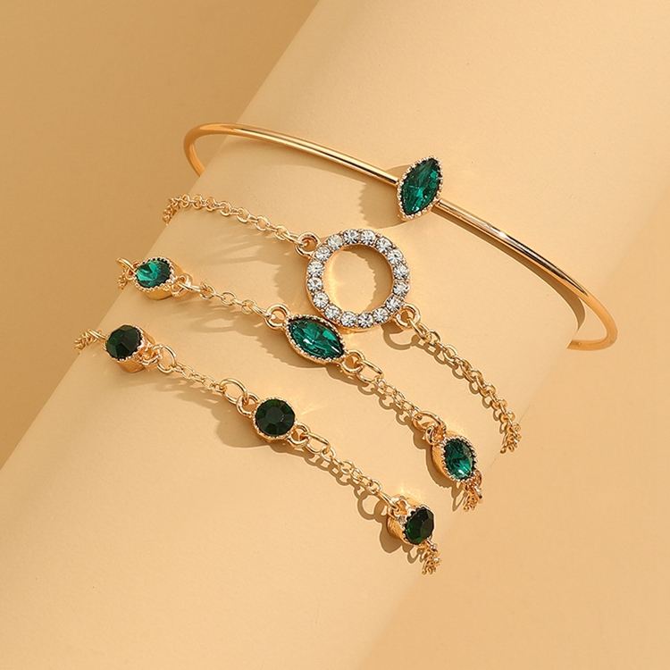 Conjunto de Pulseiras Champs Emerald