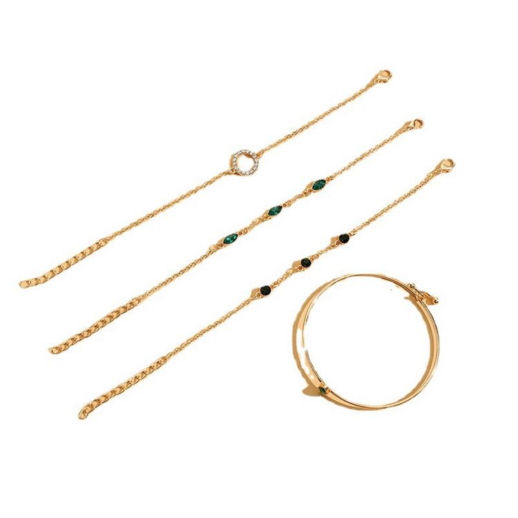 Conjunto de Pulseiras Champs Emerald