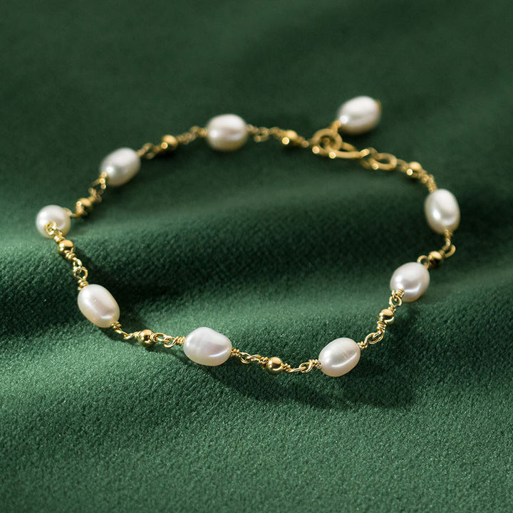 Pulseira de Pérolas Barrocas