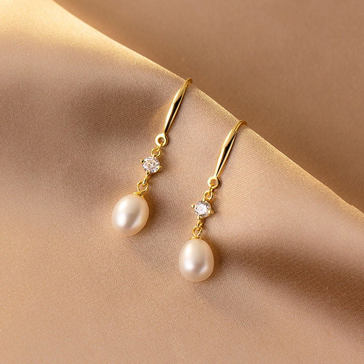 Brincos Elegantes de Pérola Barroca