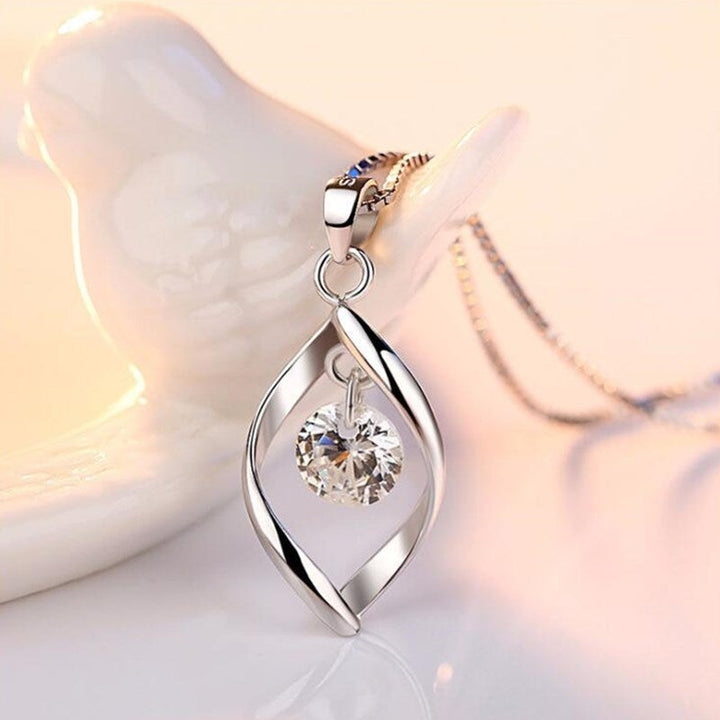 Pingente de Cristal de Zircônia Prata