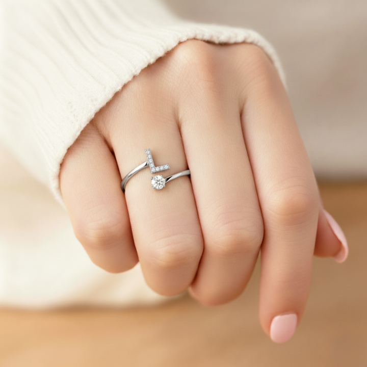Anel Inicial Personalizado Charmoso