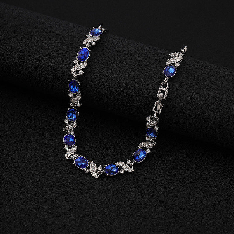 Pulseira Torcida de Safira Cativante