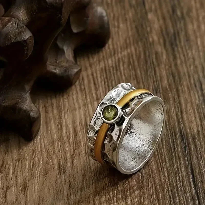 Anel de Banda com Peridoto