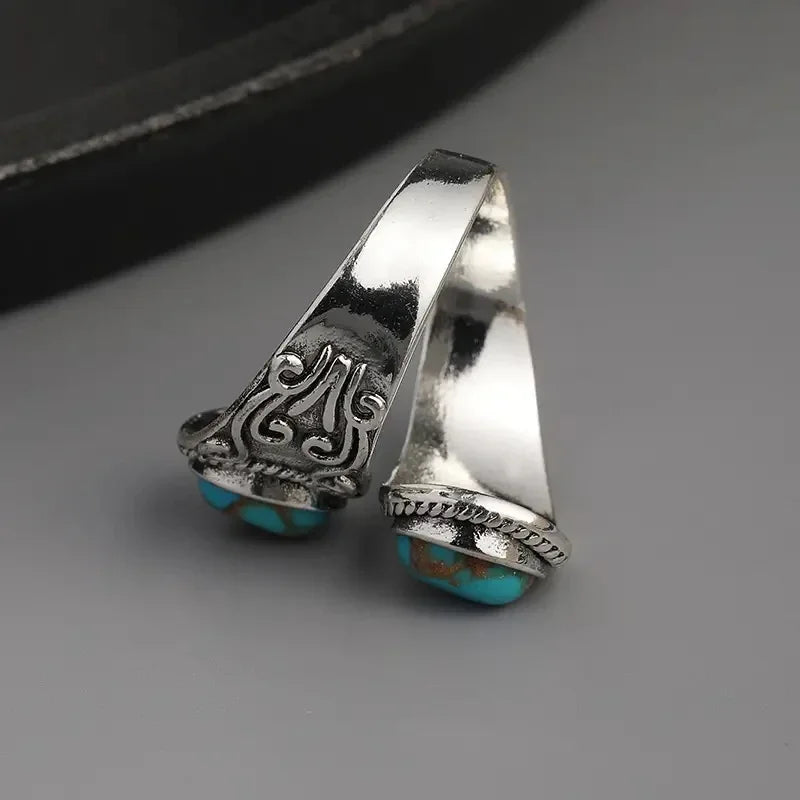 Anel de Prata Turquesa Prestige