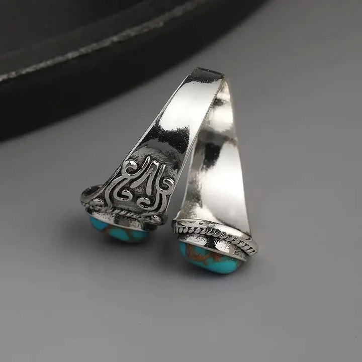 Anel de Prata Turquesa Prestige
