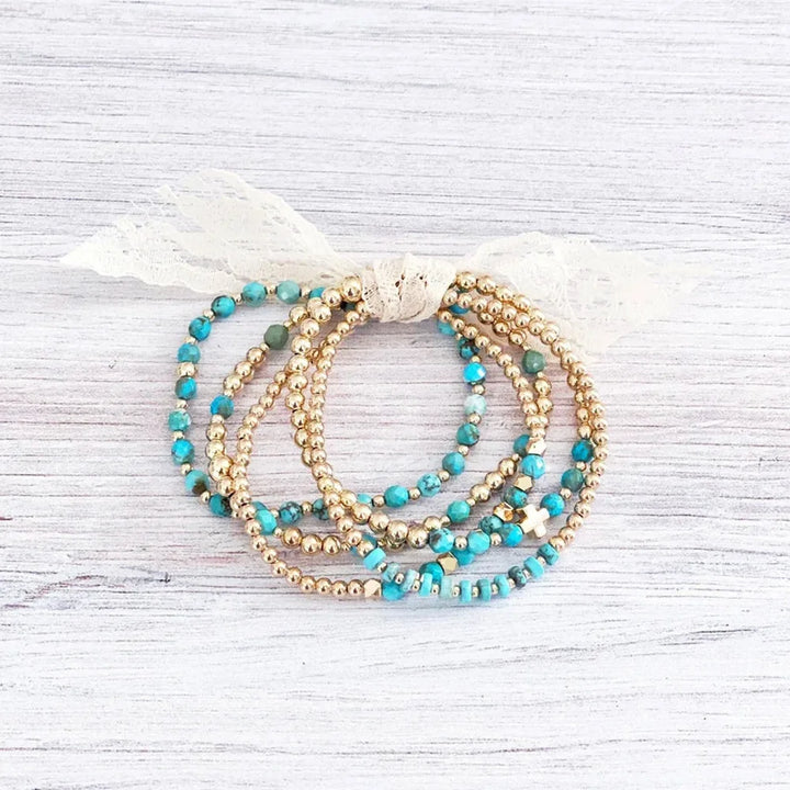 Pulseira de Charme Turquesa Bold